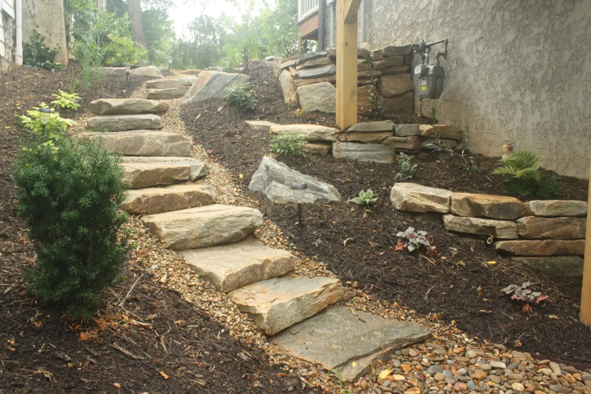 stone retaining stairs 1